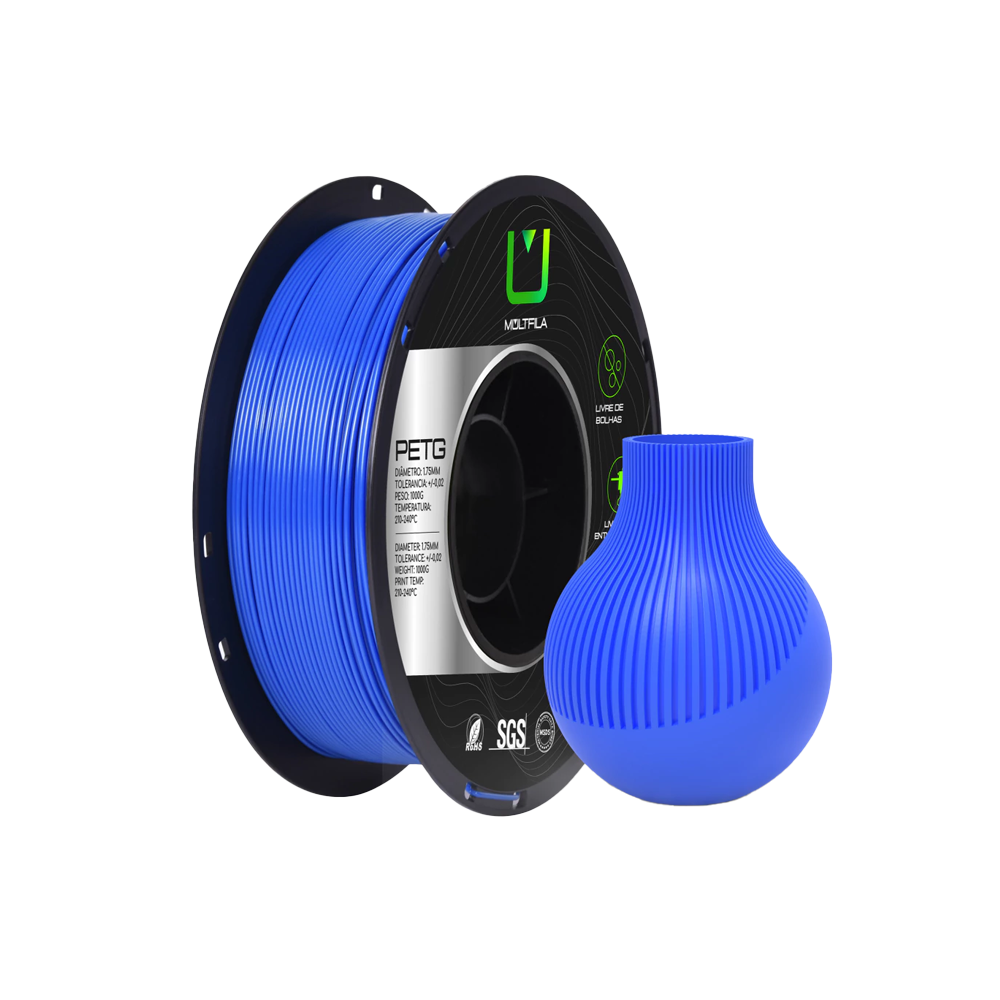 Recan3d - Filamento Petg Azul Royal 1kg Multfila Para Impressora 3d 1.75mm Recan3d - Filamento Petg Azul Royal 1kg Multfila Para Impressora 3d 1.75mm